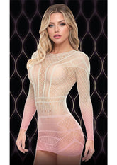 PINK DUSK LOG SLEEVE MINI DRESS