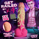 K Pop K.G. Glow in the Dark Silicone Dildo with Balls