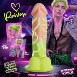 K Pop Reiven Glow in the Dark Silicone Dildo with Balls