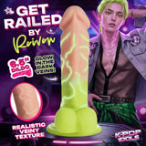 K Pop Reiven Glow in the Dark Silicone Dildo with Balls