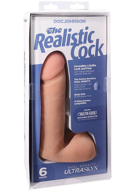 The Realistic Cock Ultraskyn Dildo 6in - Vanilla