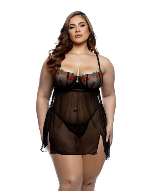 Roma Cherry Delight Babydoll 2PC Set