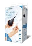 CleanScene Anal Douche Set with Flexible Tip Head (7 Piece) - Black/White