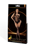 SUSPENDER HOSE BODYSTOCKING BLACK- OS
