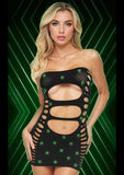 MIDNIGHT DIAMOND CUTOUT MINIDRESS-GID-OS