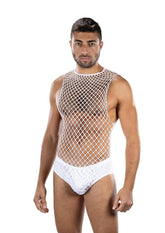 FULL EFFECT FISHNET 2-PIECE STE WHITE