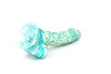 EXOTIC AQUAMARINE COLOR 8 INCHES LONG DILDO