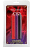 Doc Johnson Japanese Drip Candles - 3 Pack - Red/Purple/Black