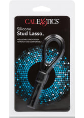 Silicone Stud Lasso Adjustable Cock Tie - Black