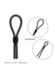 Silicone Stud Lasso Adjustable Cock Tie - Black