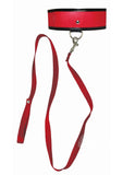 Sportsheets Sex & Mischief Adjustable Leash & Collar Red