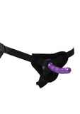 Sportsheets Sex & Mischief Adjustable Strap-On & Silicone Dildo Kit Purple/Black