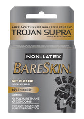 Trojan Condom Supra Microsheer Non Latex Lubricated 3 Pack (DISCONTINUED)
