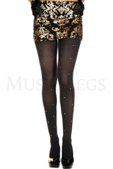 GOLDEN STUD BLACK PANTYHOSE