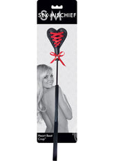 Sex & Mischief Heart Beat Crop - Black/Red