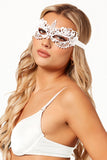 APPLIQUE' LACE & RHINESTONE EYE MASK (PACKAGED)