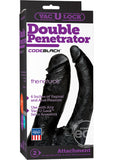 Vac-U-Lock CodeBlack Double Penetrator Dildo - Black (DISCONTINUED)