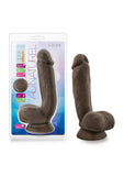 Au Naturel Jerome 8.5 in. Posable Dual Density Dildo with Balls Brown