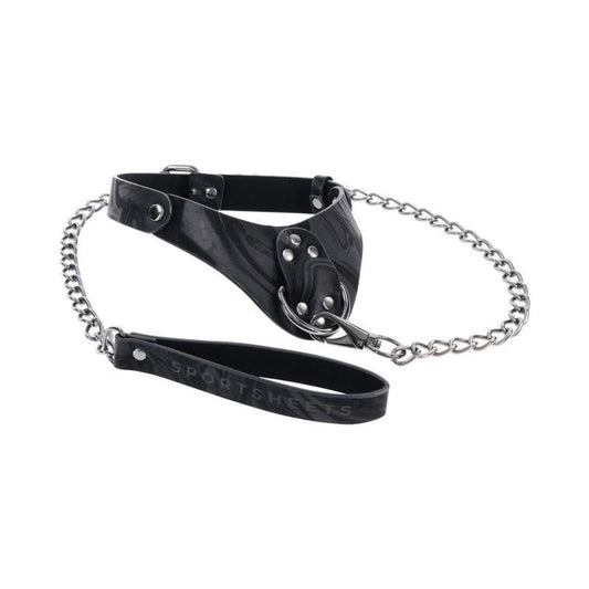Sportsheets Velvet Noir Collar & Leash