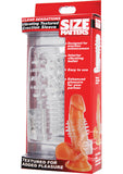 Size Matters Clear Sensations Vibrating Textured Erection Sleeve