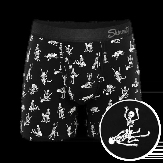 The Bare Back Bones Glow in the Dark Skeletons Ball Hammock® Pouch Underwear With Fly
