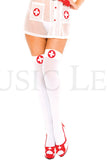 Nurse white cross thigh hi