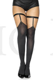 OPAQUE THIGH HI WITH GARTER