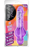 Naturally Yours Mr. Right Now Vibrating Dildo 6.5in - Purple