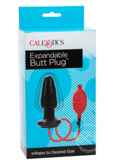 Expandable Butt Plug - Black/ Red