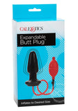 Expandable Butt Plug - Black/ Red