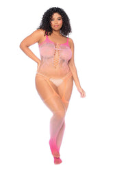 Floral Ombre Body Stocking (Thong Not Included)