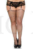 PLUS SIZE MINI DIAMOND NET SPANDEX STOCKINGS