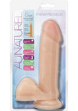 Au Naturel 8 in. Posable Dual Density Dildo with Balls Beige