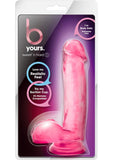 B Yours Sweet N' Hard 1 Dildo with Balls 7in - Pink