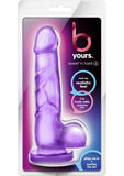 B Yours Sweet N' Hard 4 Dildo with Balls 7.75in - Purple