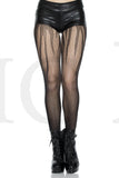 Flame design round fishnet pantyhose