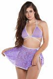5012 Lilac Lace Skirt Set