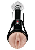 PDX Elite Rechargeable Cock Compressor Vibrating Masturbator - Pussy - Vanilla/Black