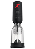 PDX Elite Silicone Tip Teazer Power Pump Masturbator - Clear/Black