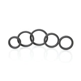 Boneyard Silicone Ring 5 Pcs Kit Black