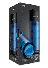 ZOLO Blowpro Vibrating Simulator Masturbator with Bullet - Blue/Black