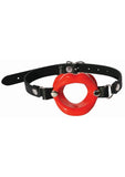 Sex & Mischief Silicone Lips Open Mouth Gag - Red