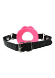 Sex & Mischief Silicone Lips Open Mouth Gag - Pink
