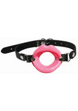 Sex & Mischief Silicone Lips Open Mouth Gag - Pink