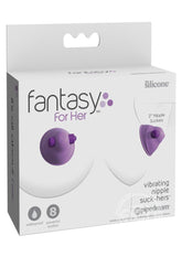 Fantasy For Her Silicone Vibrating Nipple Suck Hers Waterproof 2in - Purple