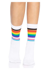 Leg Avenue Pride Crew Socks - OS - Rainbow