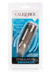 Stimulation Enhancer Textured Penis Sleeve 4.25in - Smoke