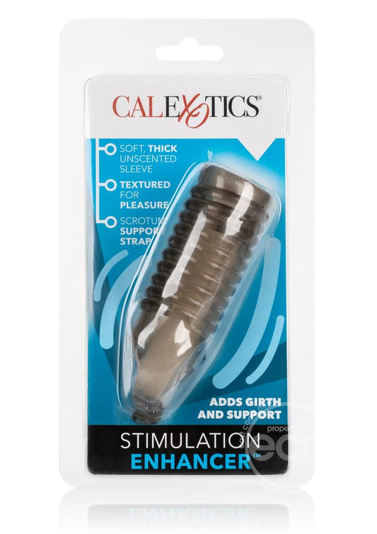 Stimulation Enhancer Textured Penis Sleeve 4.25in - Smoke