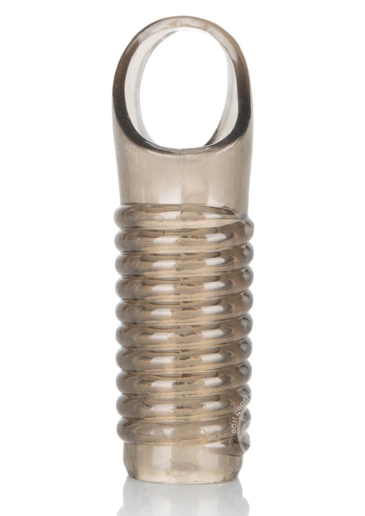 Stimulation Enhancer Textured Penis Sleeve 4.25in - Smoke