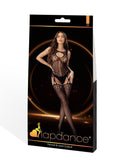 FISHNET & LACE CATSUIT BLACK